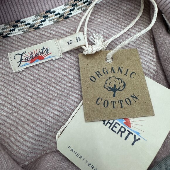 Faherty Legend™ Lounge Full Zip - Blush Twill Sweatshirt - Picture 9 of 11